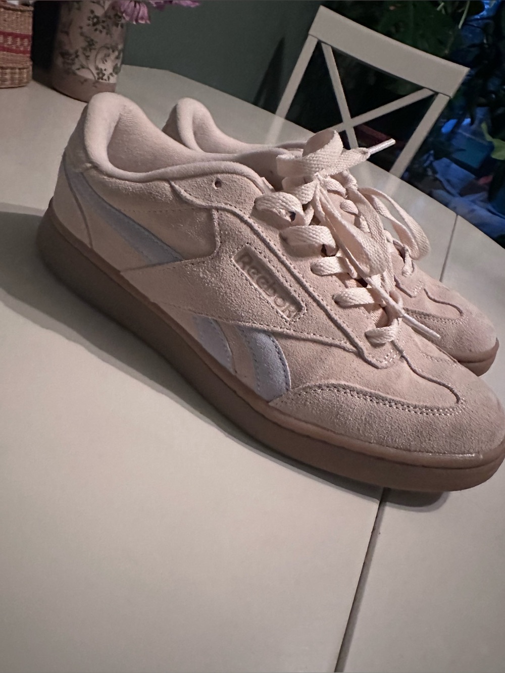 Reebok Women's Classic Suede Sneakers in cream
